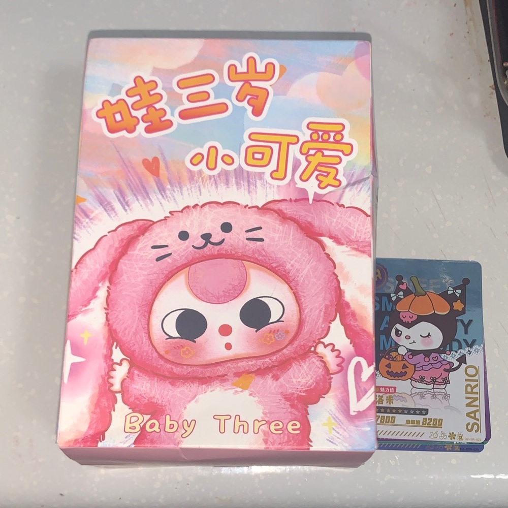 Sanrio Pink 'Baby Three' Character Box with 4 cards - Picture 2 of 8